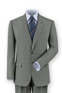 light gray custom suit