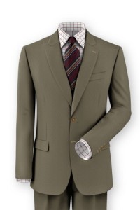 Beige solid custom made suit