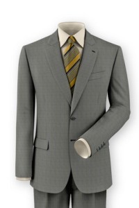 Light gray butterscotch custom made suit